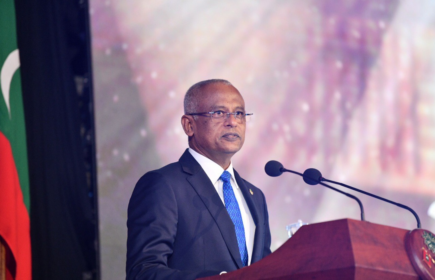 ރައީސް އިބްރާހިމް މުހައްމަދު ސޯލިހު، ޖުޑީޝަލް އަހަރު ފެށުމުގެ ރަސްމިއްޔާތުގައި މިރޭ ވާހަކަފުޅު ދައްކަވަނީ.---ފޮޓޯ: އަހުމަދު އަވްޝަން/މިހާރު