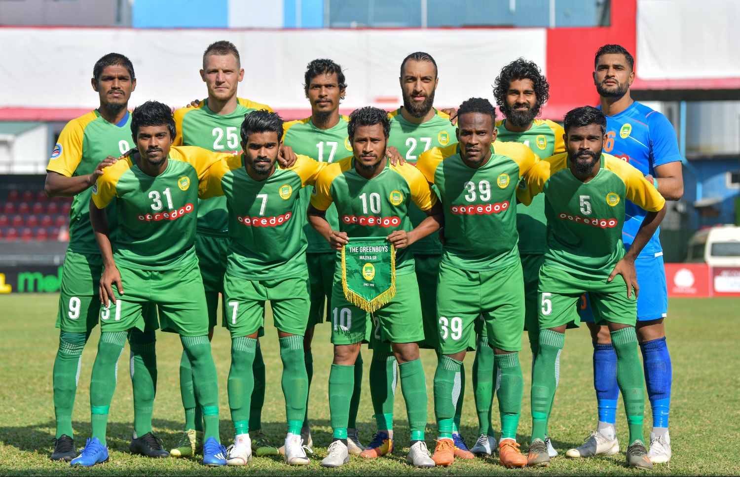 މާލެ- ފެބުރުއަރީ 19، 2020: އޭއެފްސީ ކަޕުގެ ޕްލޭއޮފް ބުރުގެ ފުރަތަމަ ލެގުގައި މިއަދު މާލޭގައި މާޒިޔާ އާއި އިންޑިއާގެ ބެންގަލޫރު ބައްދަލުކުރި މެޗުގެ ތެރެއިން: މިމެޗުން ބެންގަލޫރު 2-1 އިން ބަލިކޮށް މުބާރާތުގެ ގްރޫޕް ސްޓޭޖުން ފުރުސަތު ހޯދުމުގެ އުއްމީދު މާޒިޔާ ވަނީ ބޮޑުކޮށްފައި--. ފޮޓޯ:ނިޝާން އަލީ/މިހާރު