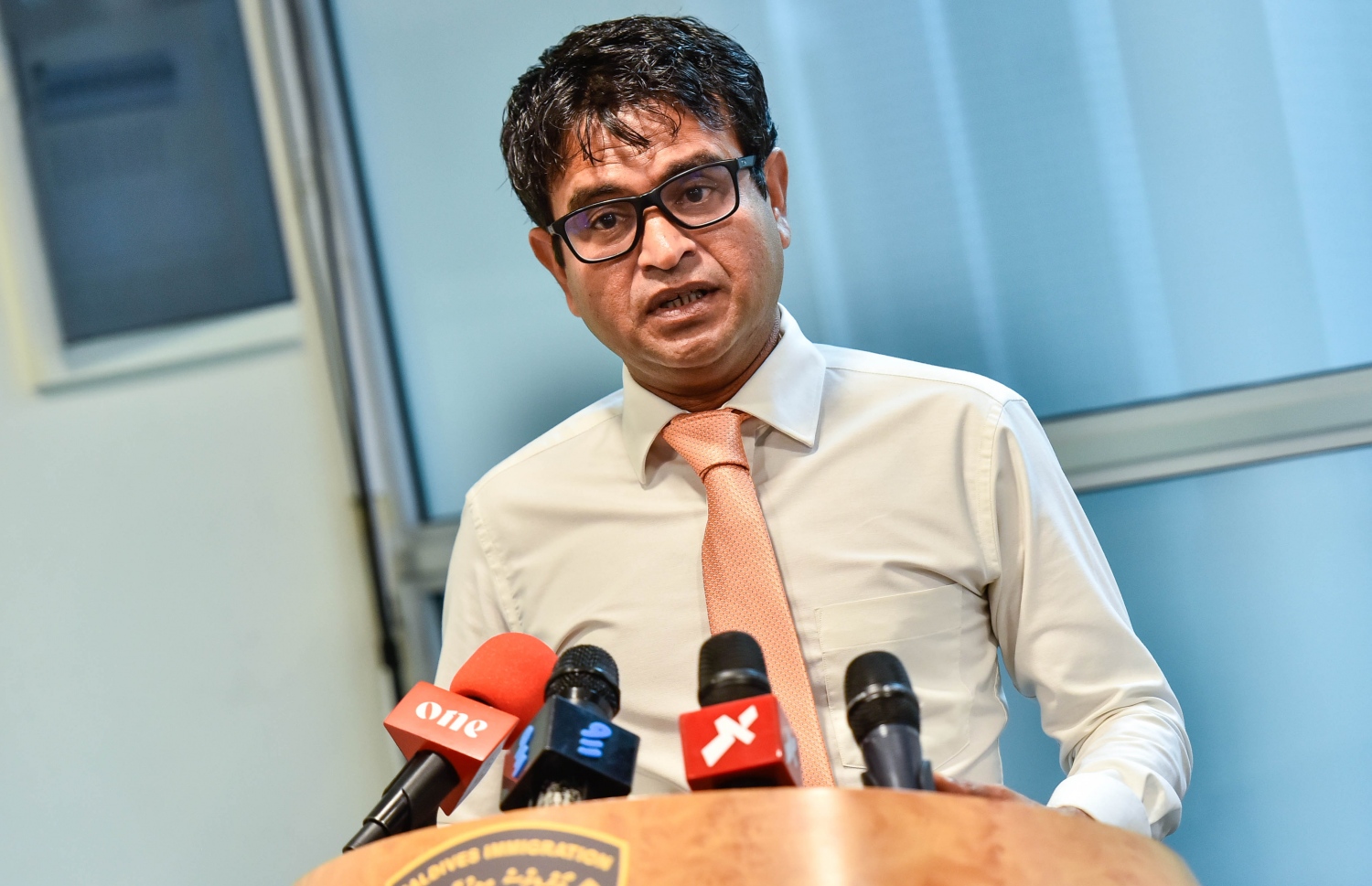 ހޯރަފުށި ދާއިރާގެ މެމްބަރު ސަލީމް، "އަތޮޅު މޮޑިއުލް" ޕޯޓަލް ތައާރަފު ކުރުމުގެ ރަސްމިއްޔާތުގައި މިއަދު ވާހަކަ ދައްކަވަނީ..---ފޮޓޯ: އަހުމަދު އަވްޝަން/މިހާރު