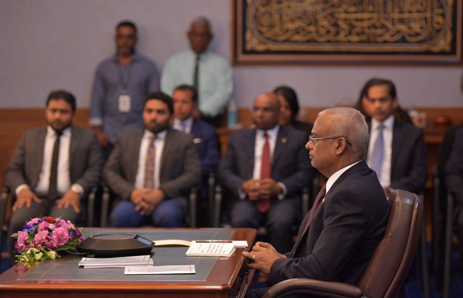 ސާކްގެ ވެރިންގެ ވީޑިއޯ ކޮންފަރެންސްގައި ރައީސް އިބްރާހީމް މުހައްމަދު ސޯލިހު ވާހަކަ ދައްކަވަނީ. އެމަނިކުފާނު ވިދާޅުވީ ރާއްޖޭގެ އާމްދަނީ ވަރަށް ބޮޑަށް ދަށަށް ދާނެކަމަށް.