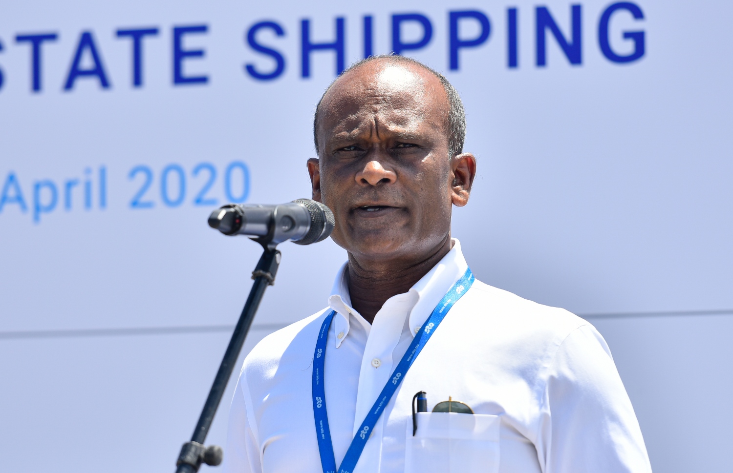 އެމްއެސްއެސްގެ ފުރަތަމަ ބޯޓަށ ްމަރުހަބާ ކިޔުމަށް ބޭއްވި ރަސްމިއްޔާތުގައި ޝިޕިން ލައިނާގެ އެމްޑީ ވާހަކަދައްކަވަނީ-- ފޮޓޯ: އަހުމަދު އައުޝަން އިލްޔާސް/މިހާރު