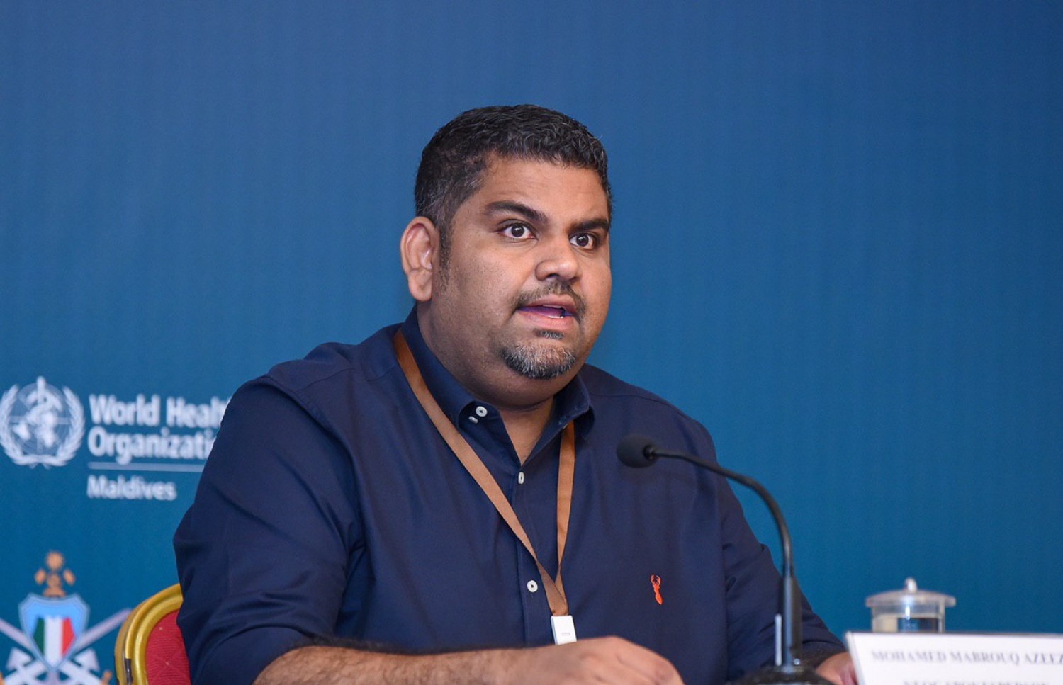 ރޭގެ މީޑިއާ ބްރީފިންގައި މަބްރޫކް ވާހަކަ ދައްކަވަނީ.---ފޮޓޯ: އަހުމަދު އަވްޝަން/މިހާރު