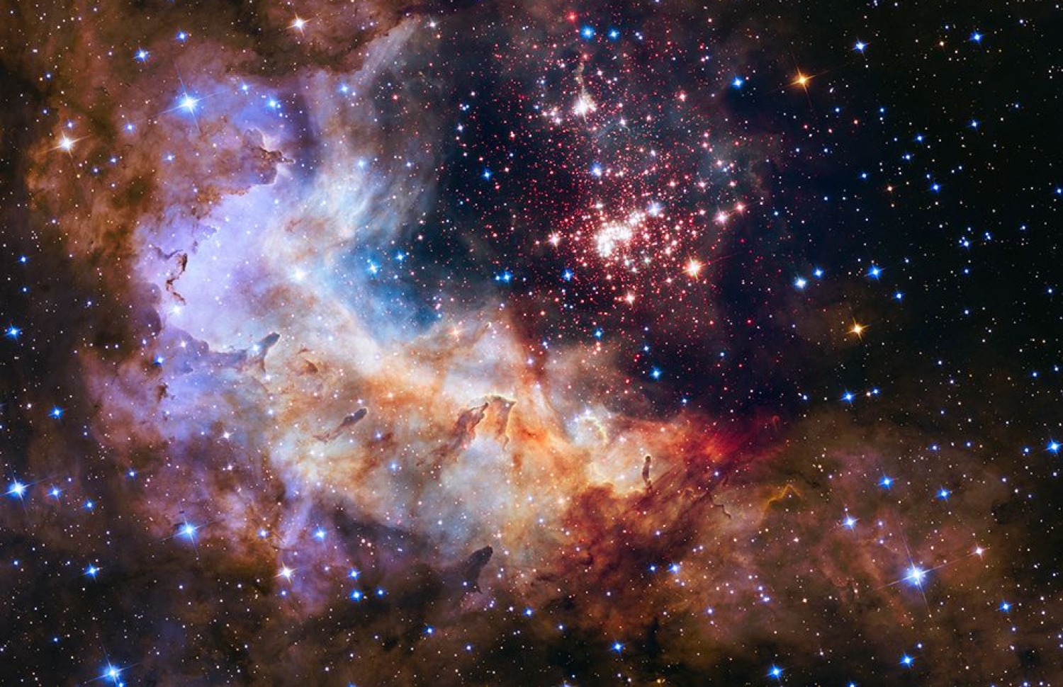 ހަބުލް ސްޕޭސް ޓެލެސްކޯޕްގެ 25 ވަނަ އަހަރު އާންމުކުރި މި ފޮޓޯ އިން ފެންނަނީ ތަރިތަކުން ފުރިފައިވާ ސަރަހައްދެކެވެ.