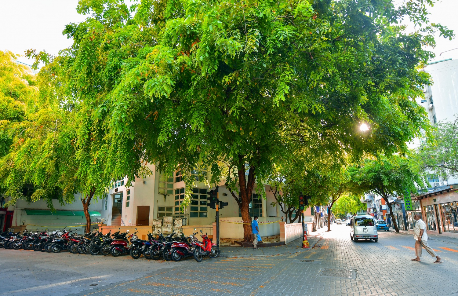 މާލެ: އޭޕްރިލް 20، 2020- ކޮރޯނާވައިރަސް ފެތުރުން ކޮންޓްރޯލް ކުރުމަށްޓަައި މިދިޔަ މަހުގެ 18 ން ފެށިގެން މާލޭގެ މިސްކިތްތަކުގައި ފަރުޟު ނަމާދާއި ހުކުރު ނަމާދު ޖަމާއަތުގައި ކުރުން މެދުކަނޑާލާފައި ވާތީ އިބްރާހީމީ މިސްކިތަކަށް ނުވަދެވޭ ގޮތަށް ފުލުހުން ޓޭޕް ދަމާފައި: މި ގޮތަށް ޓޭޕް ނުދަމާ ހުރި ދުވަސްވަރު އިސްލާމިކް މިނިސްޓްރީގެ އެންގުމާ ޚިލާފަށް ބައެއް މީހުން މިސްކިތްތަކުގައި ނަމާދުކުރި.---ފޮޓޯ: އަހުމަދު އަވްޝަން/މިހާރު