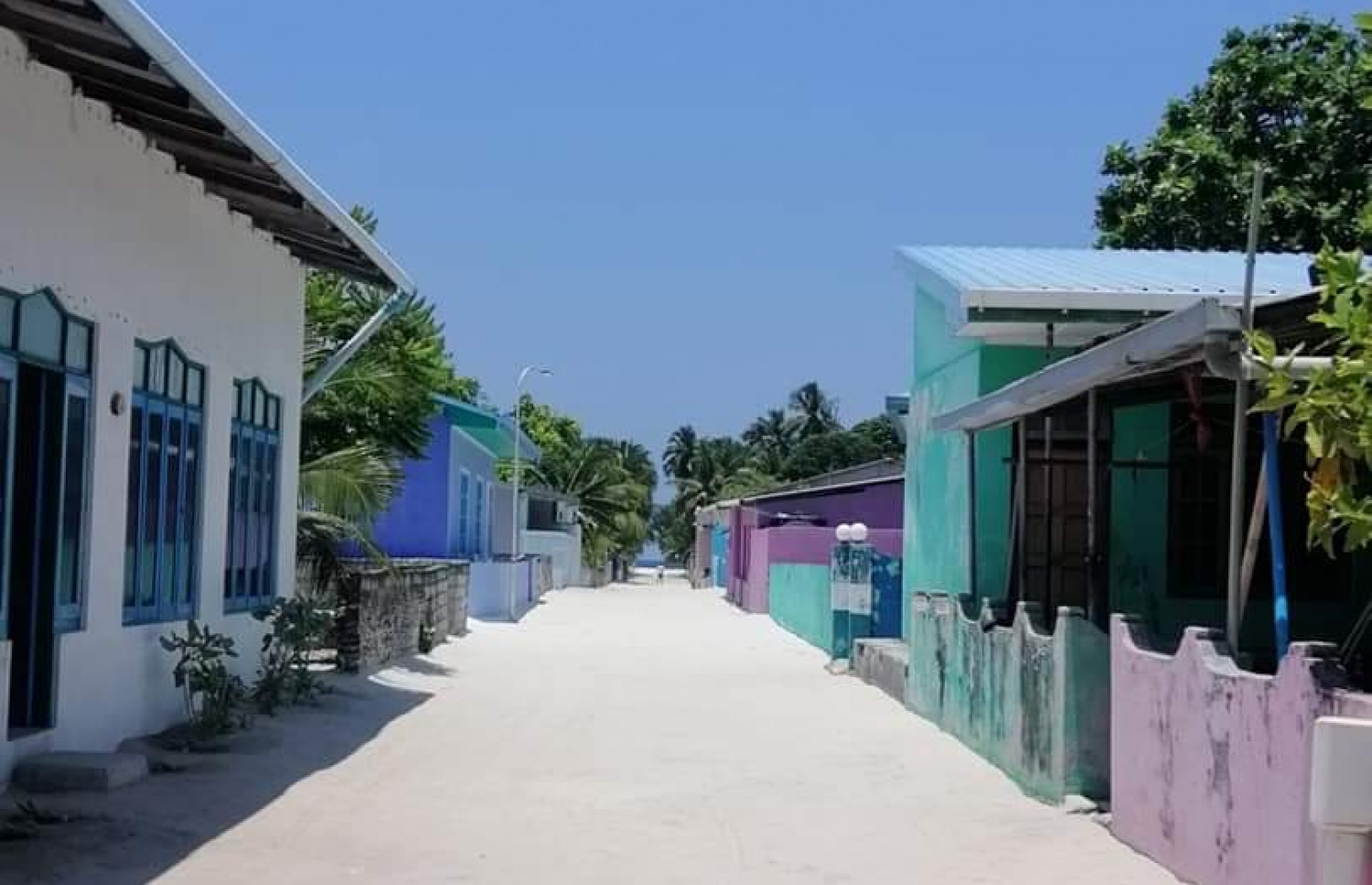 ނަރުދޫގެ މަގެއް: މާލެ ފިޔަވައި ކޮވިޑް-19ގެ އެންމެ ގިނަ ބަލިމީހުން ތިބި މީހުން އުޅޭ ރަށަކީ ނަރުދޫ -- ފޮޓޯ: ނަރުދޫ ކޮމިއުނިޓީ ފޭސްބުކް ޕޭޖް