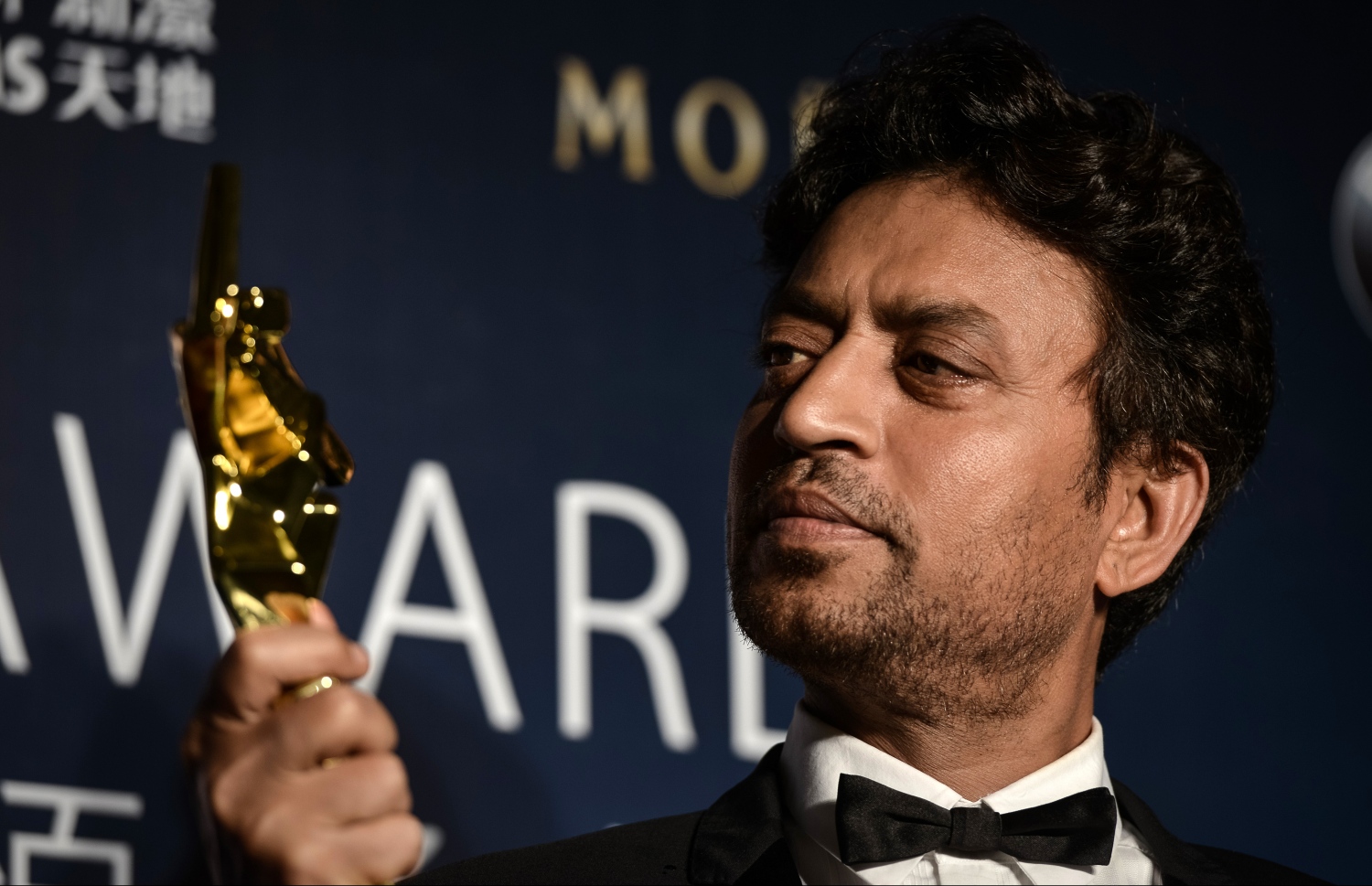 އިރްފާން އެވޯޑް ހަފުލާގައި: އޭނާ ކުޅުނު "ދަ ސްލަމްޑޯގް މިލިއަނާ" އަށް އޮސްކާ ލިބިފައިވޭ. --ފޮޓޯ: އޭއެފްޕީ