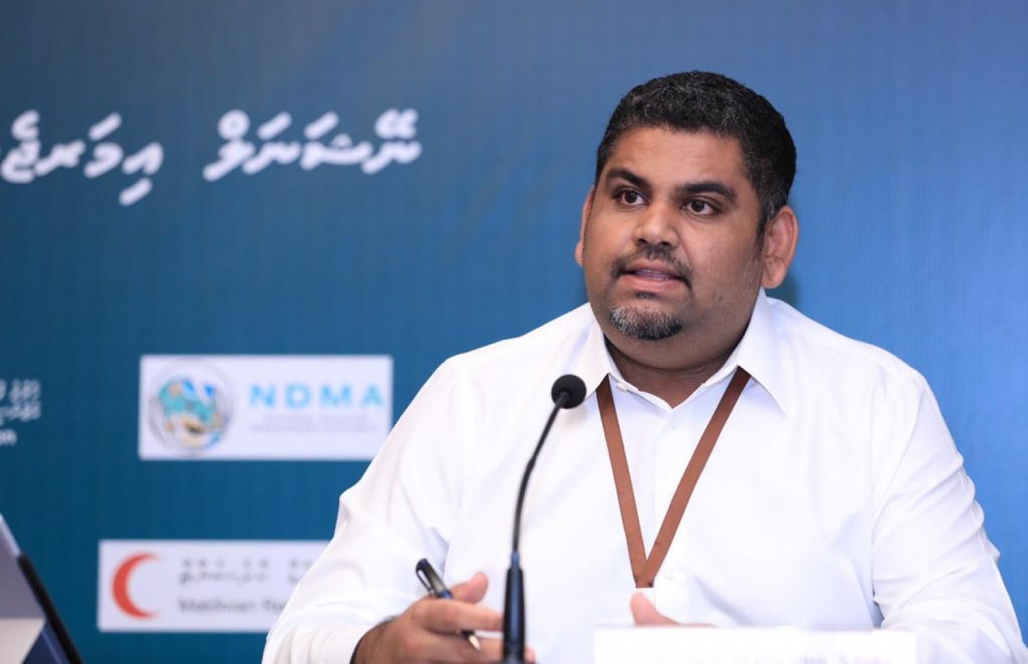 ކޮވިޑް ޕްރެސް ކޮންފަރެންސެއްގައި މަބްރޫކް ނޫސްވެރިންނާ ވާހަކަ ދައްކަވަނީ-- ފައިލް ފޮޓޯ: މިހާރު