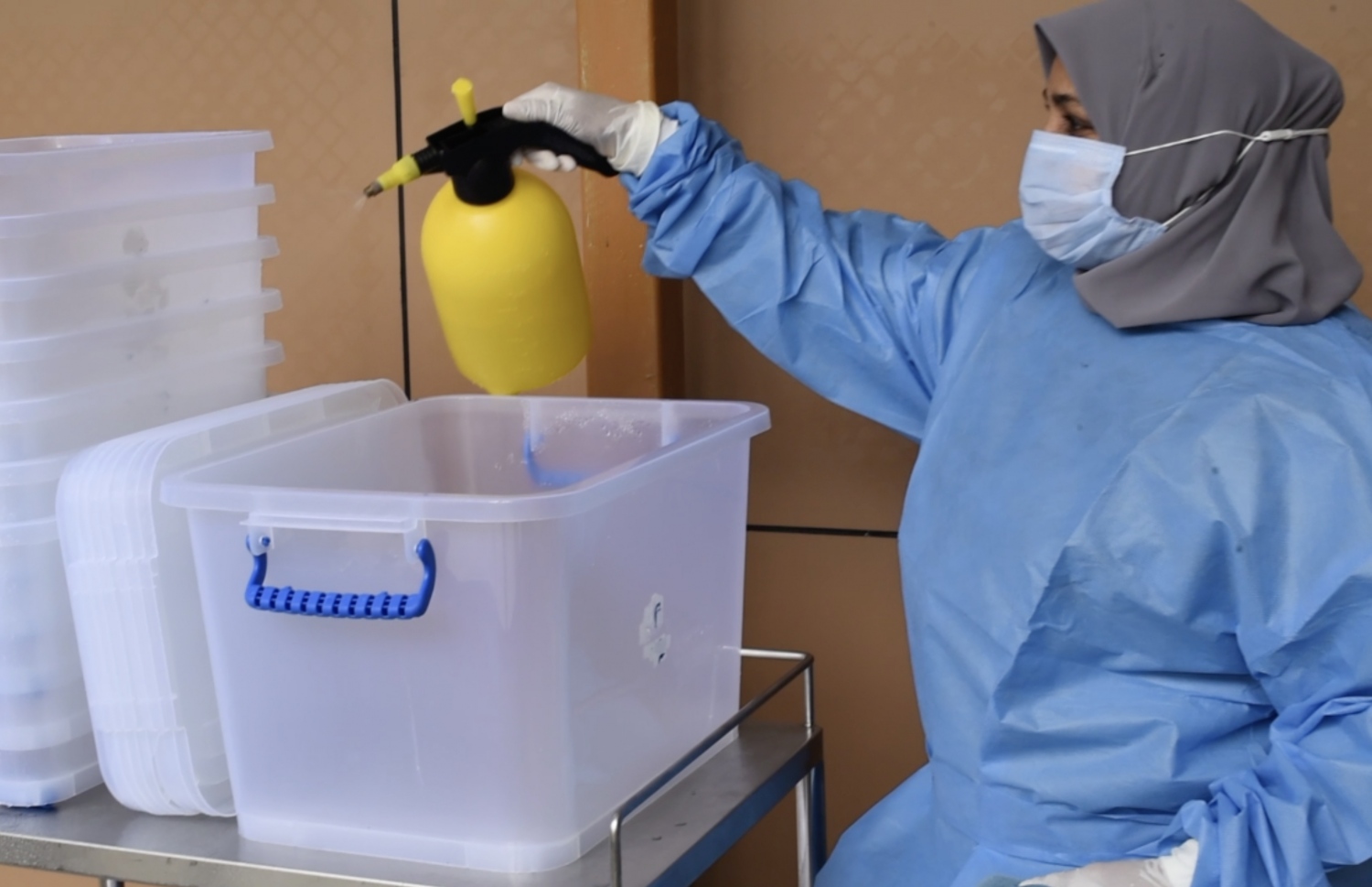 ޓްރީ ޓޮޕް ހޮސްޕިޓަލް ޑިސްއިންފެކްޓް ކުރަނީ-- ފޮޓޯ: ޓްރީ ޓޮޕް