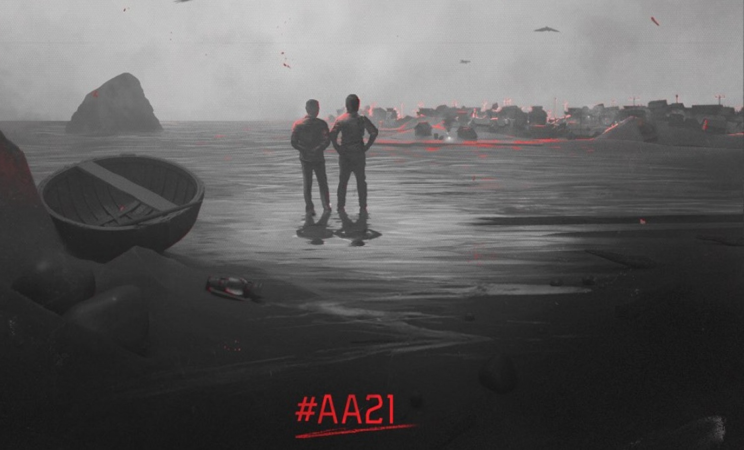 ތަމަޅަ އެކްޓަރު އައްލޫ އަރްޖުންގެ އާ ފިލްމުގެ ޓީޒާ ޕޯސްޓަރު.