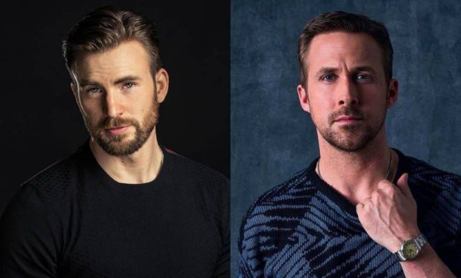 އެމެރިކާގެ އެކްޓަރު ރަޔަން ގޮސްލިން އާއި ކްރިސް އީވަންސް.