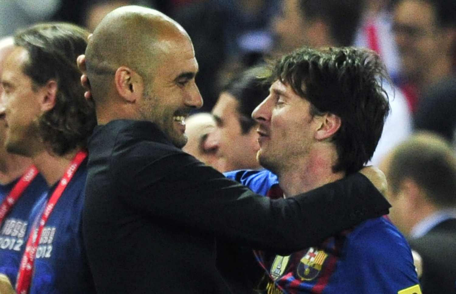 ބާސެލޯނާގެ މެޗެއްގެ ތެރެއިން މެސީ (ކ) އާއި ގާޑިއޯލާ.-- ފޮޓޯ: އޭއެފްޕީ