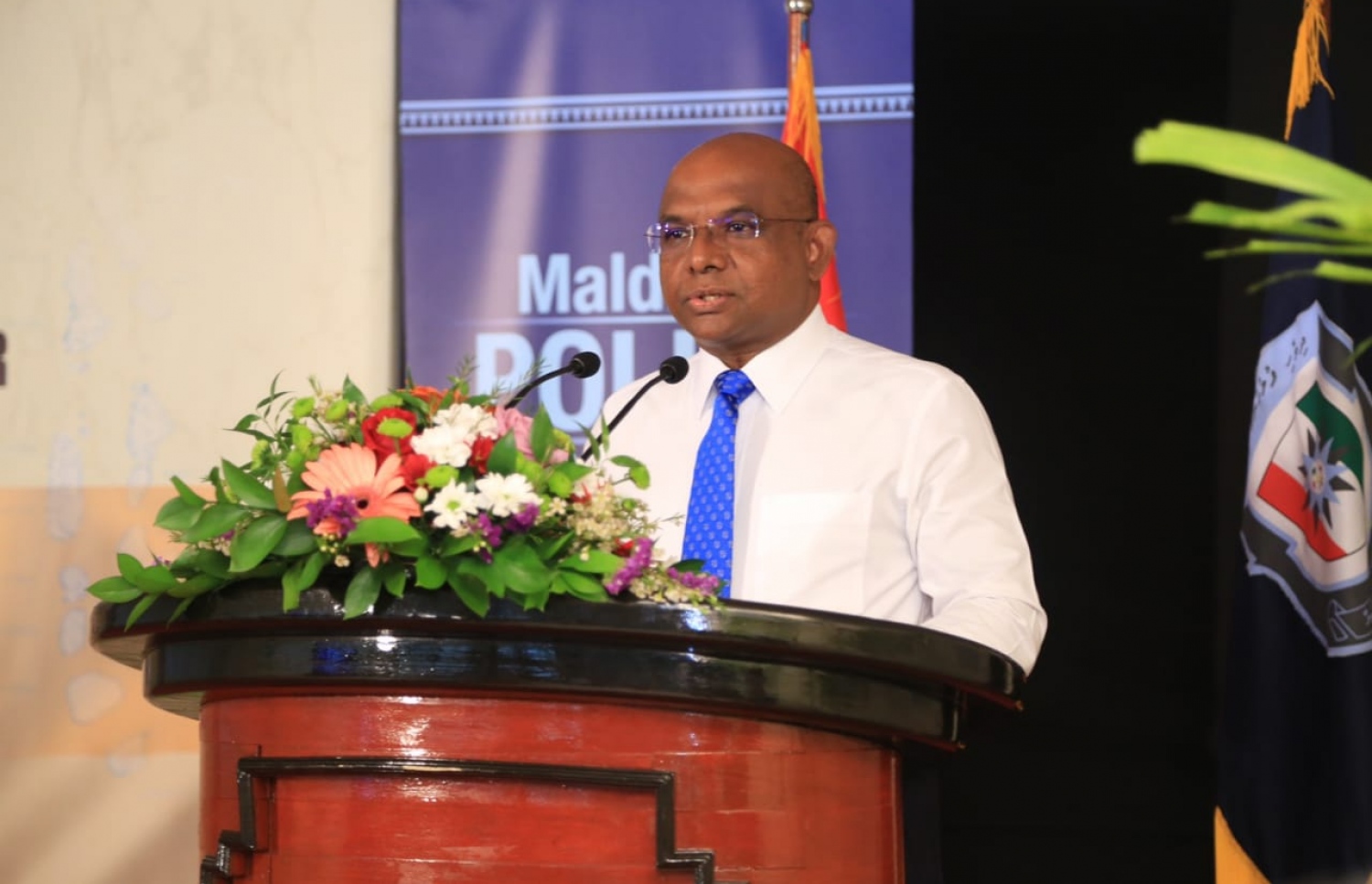 މިއަދުގެ ރަސްމިއްޔާތުގައި ފޮރިން މިނިސްޓަރު ޝާހިދު ވާހަކަ ދައްކަވަނީ---ފޮޓޯ: ޕޮލިސް