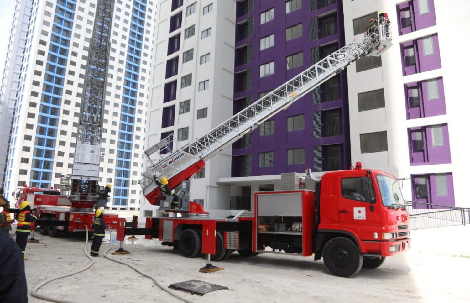 ހިޔާ ފްލެޓުގައި އެމްއެންޑީއެފުން ބޭއްވި ފަޔަ ޑްރިލްގެ ތެރެއިން-- ފޮޓޯ: އެމްއެންޑީއެފް