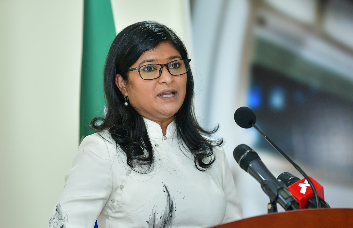 މިއަދުގެ ބައްދަލުވުމުގައި ތެލަސީމިއާ ސޮސައިޓީގެ ޗެއާޕާސަން ޖީހާން ސަލީމް ވާހަކަދައްކަވަނީ -- ފޮޓޯ: އަހުމަދު އަވްޝަން އިލްޔާސް/ މިހާރު