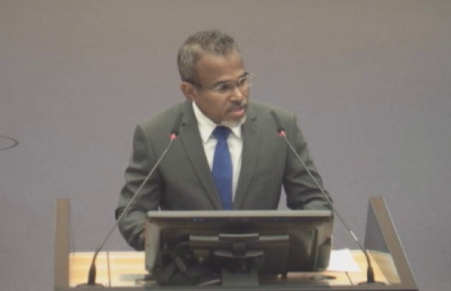 އެޓާނީ ޖެނެރަލް އިބްރާހިމް ރިފްއަތު މިއަދު އިންޓަނޭޝަނަލް ޓްރައިބިއުނަލް ފޯ ދަ ލޯ އޮފް ދަ ސީ ޓްރައިބިއުނަލް (އިޓްލޮސް) ގައި ވާހަކަ ދައްކަވަނީ