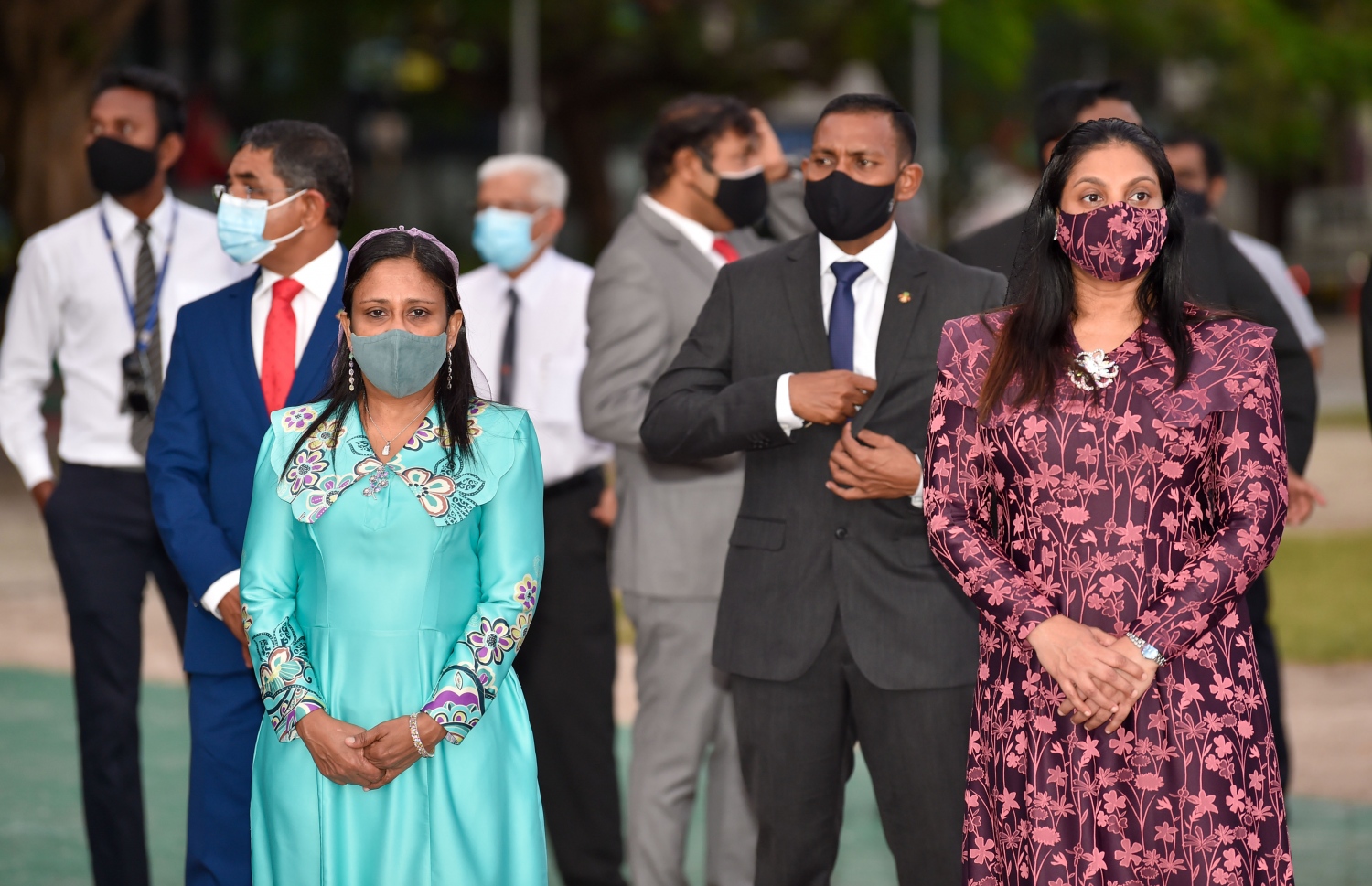 މާލެ: އޮކްޓޯބަރު 18، 2020: ޕޯޗުގީޒުންގެ އަތްދަށުން ރާއްޖެ މިނިވަންކުރަން، އުތީމު ބޮޑުތަކުރުފާނު ކުރެއްވި ޖިހާދުގެ ހަނދާން އާކުރާ، ގައުމީ ދުވަހުގެ މުނާސަބަތުގައި ބޭއްވި ދިދަ ނެގުމުގެ ރަސްމިއްޔާތުގެ ތެރެއިން.-- ފޮޓޯ: ރައީސް އޮފީސް