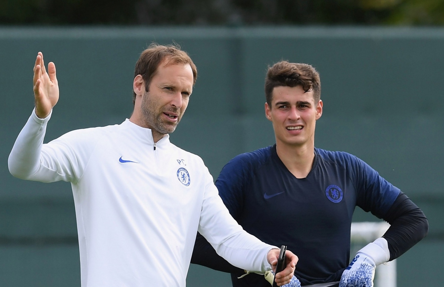 ޗެލްސީގެ ޓްރެއިނިންއެއްގެ ތެރެއިން ކެޕާ (ކ) އާއި ޗެކް.-- ފޮޓޯ: ޗެލްސީ