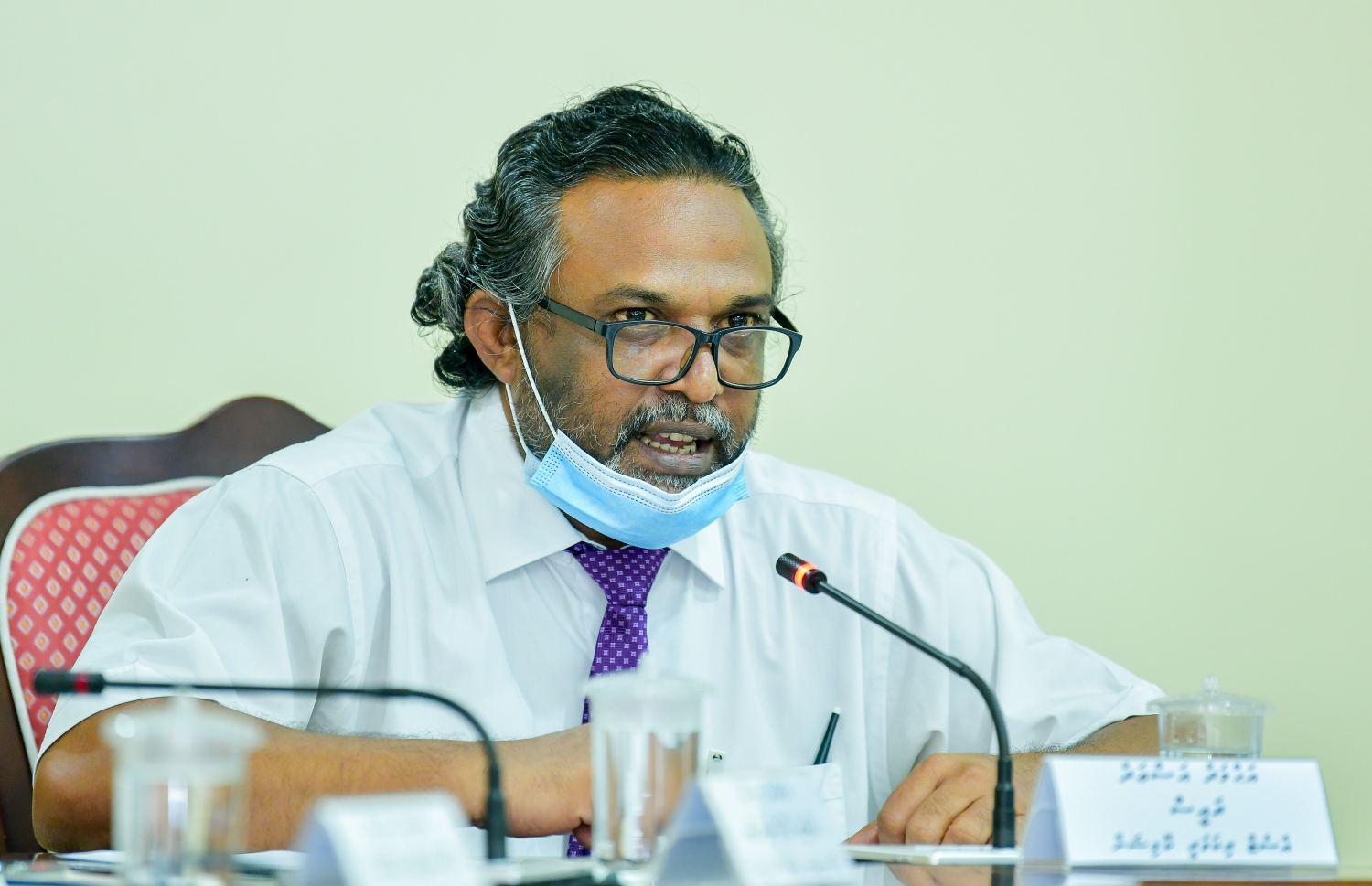 ކޮމިޓީގައި އަސްއަދު ވާހަކަ ދައްކަވަނީ: ފޮޓޯ: އަހްމަދު އައުޝަން/މިހާރު