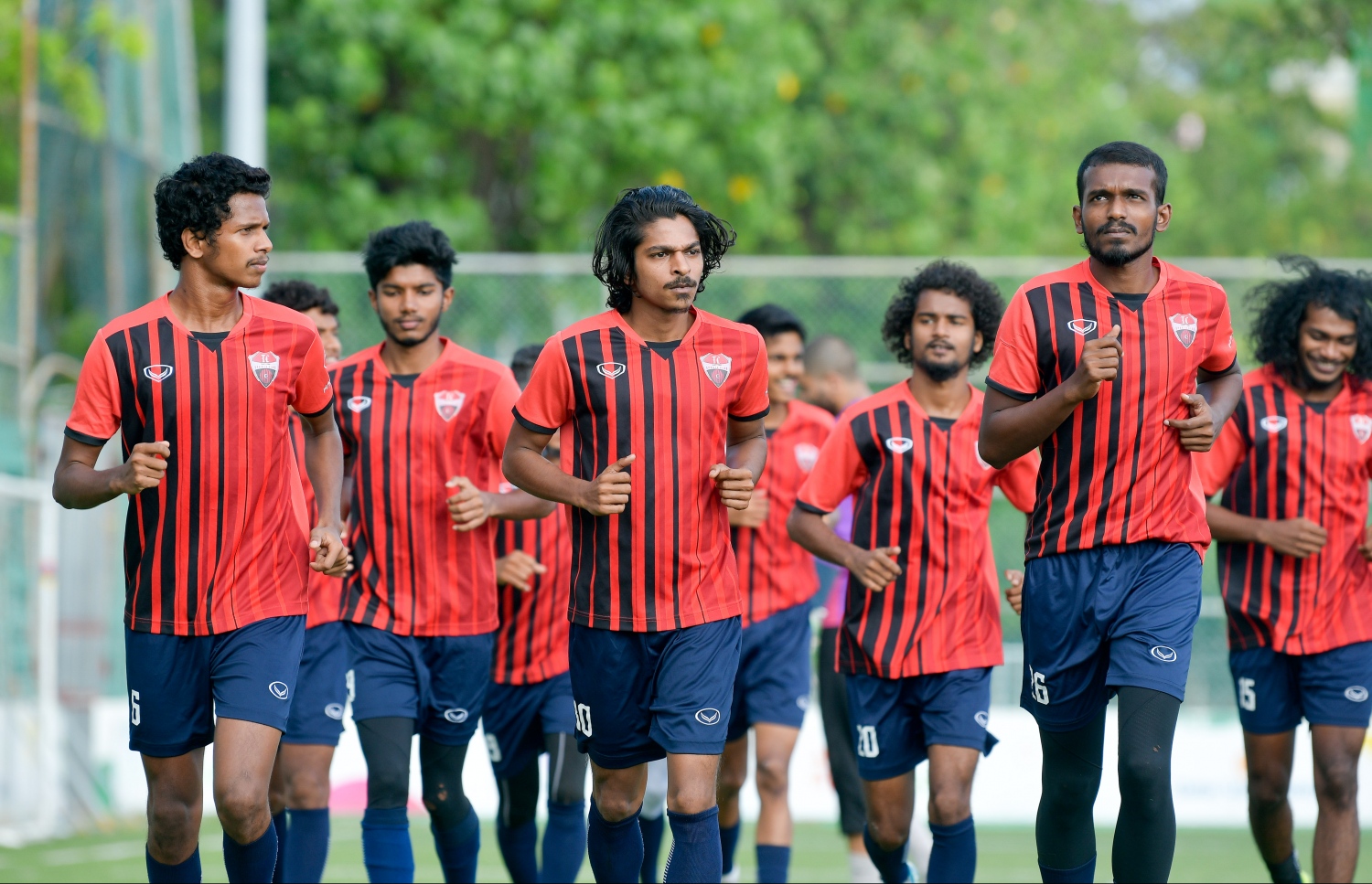 ޓީސީގެ ޕްރެކްޓިހުގެ ތެރެއިން އެ ޓީމުގެ ބައެއް ކުޅުންތެރިން. -- ފޮޓޯ: ނިޝާން އަލީ/ މިހާރު