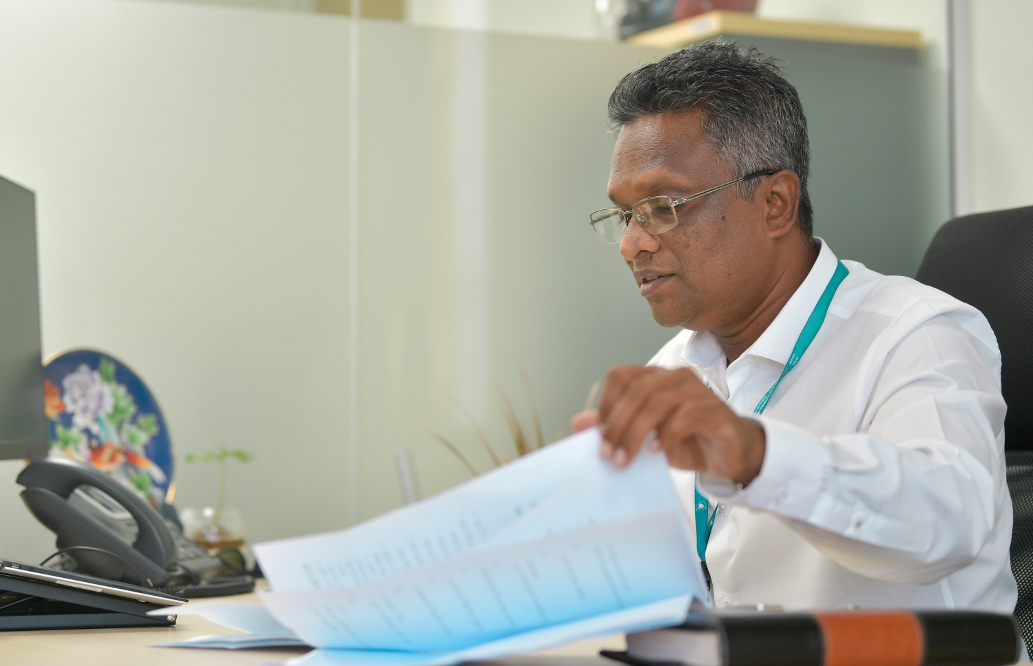 އެމްޓީސީސީގެ ސީއީއޯ ކަމުގައި އާޒިމް: ބޮޑެތި ބަދަލުތަކެއް ގެންނެވި -- ފޮޓޯ: ނިޝާން އަލީ/ މިހާރު