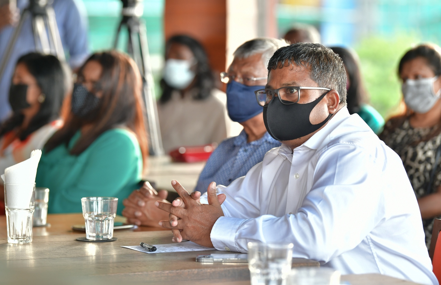 "ޕެޓް ރިވާސް ލޮޖިސްޓިކްސް" އިފްތިތާހުކުރުމުގެ ރަސްމިއްޔާތުގައި އެންވަޔަރަމެންޓް މިނިސްޓަރު ހުސެން ރަޝީދު.  -- ފޮޓޯ: ނިޝާން އަލީ/މިހާރު