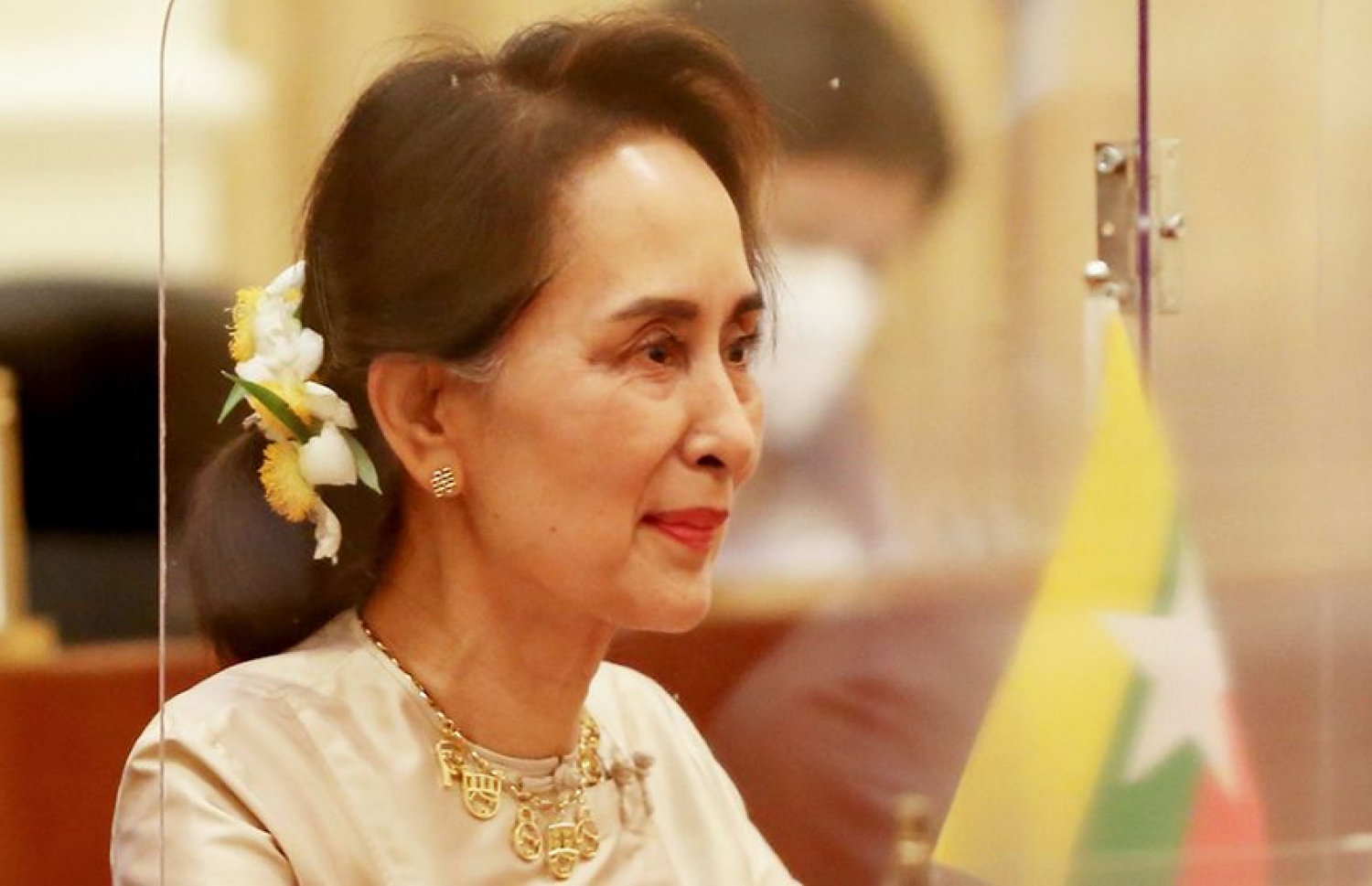 މިއަންމާގެ ޑިމޮކްރެޓިކް ލީޑަރު ސޫކީ. --ފޮޓޯ: ގެޓީ އިމޭޖަސް