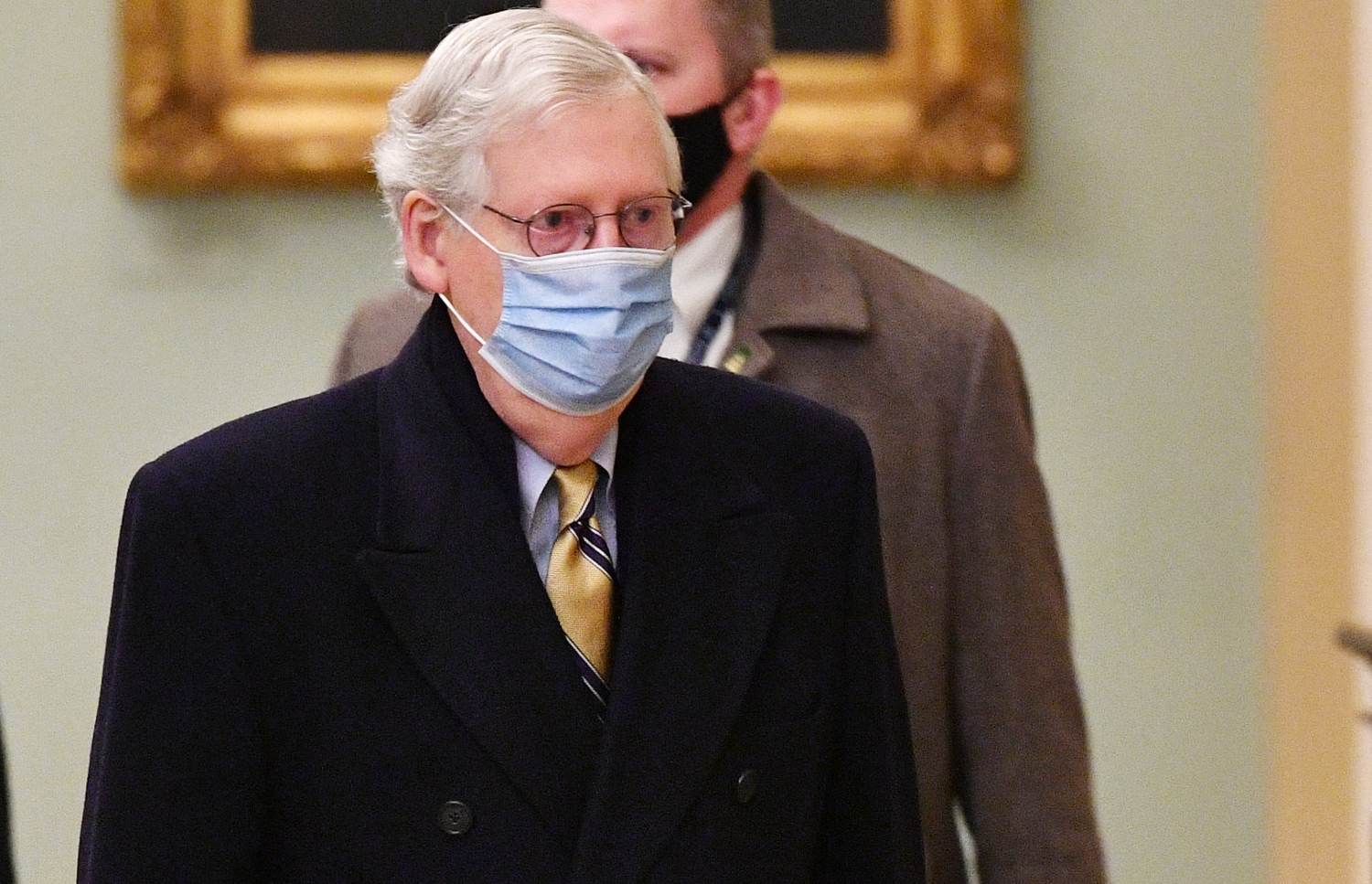 ސެނެޓުގެ މައިނޯރިޓީ ލީޑަރު މިޗް މެކޯނަލް. --ފޮޓޯ:އޭއެފްޕީ