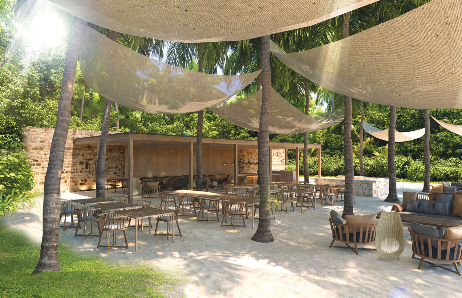 ފަރި އައިލެންޑްސްގެ ތެރޭގައި ހިމެނޭ ޕަޓީނާ މޯލްޑިވްސްގެ ރެސްޓޯރެންޓެއް-- ފޮޓޯ: ޕަޓީނާ މޯލްޑިވްސް