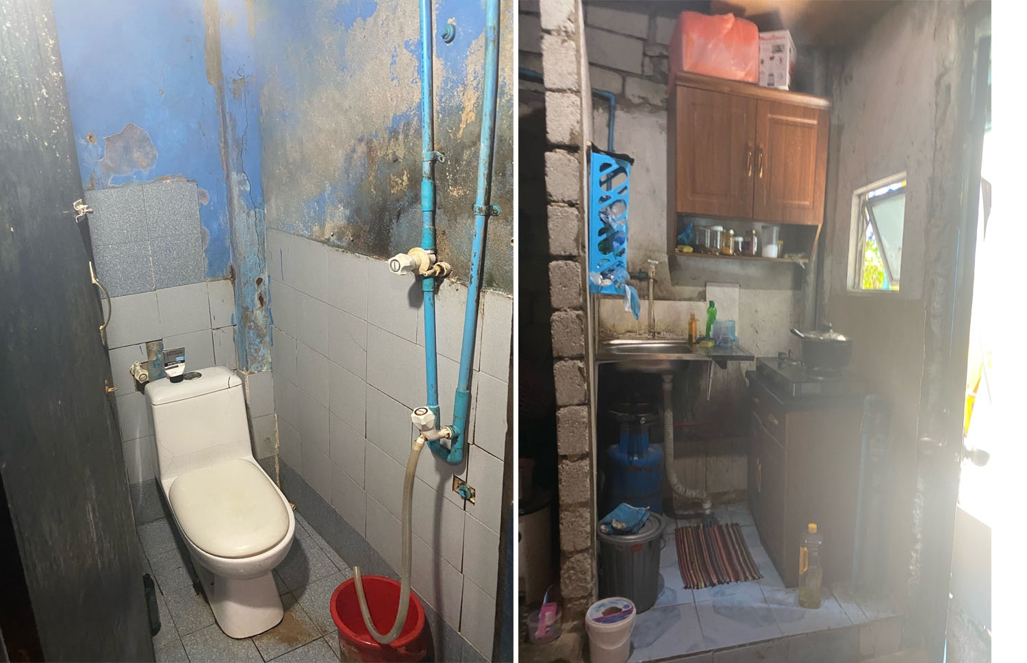 ހުޝާމް އާއި އޭނާގެ އާއިލާ ދިރިއުޅޭ ތަނުގެ ބަދިގެ އާއި ފާޚާނާ