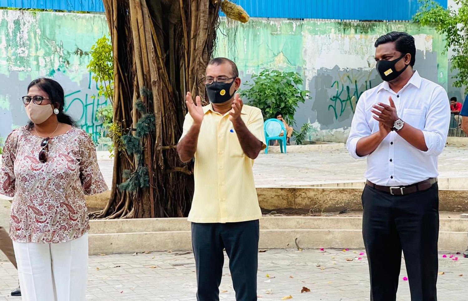 ކުރީގެ ރައީސް ނަޝީދު ބައިވެރިވެވަޑައިގެންނެވި، ލޯކަލް ކައުންސިލްތަކުގެ އިންތިޚާބުގެ ކެމްޕެއިން އިވެންޓެއްގައި އަނަސް ބައިވެރިވެވަޑައިގަންނަވަނީ.