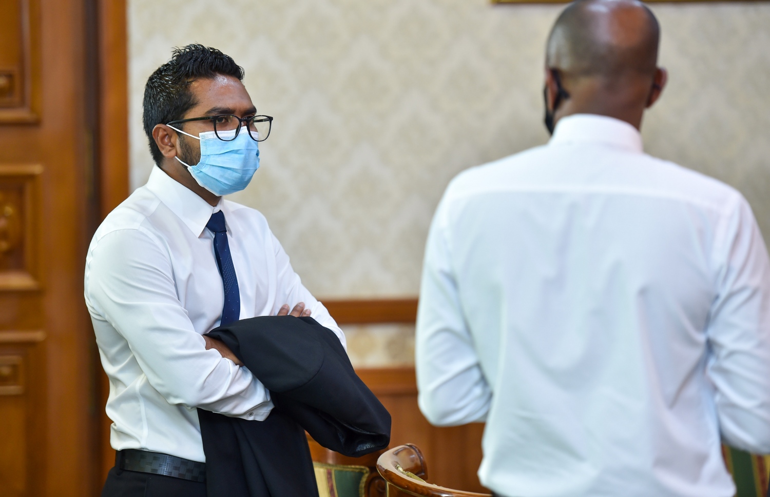 މާލެ: މޭ 6، 2021: ރައީސް އޮފީހުގެ ޕޮލިސީ ސެކްރެޓަރީގެ މަގާމަށް އައްޔަން ކުރެއްވި އަހުމަދު ހަމްދާން(ވ)-- ފޮޓޯ: ރައީސް އޮފީސް