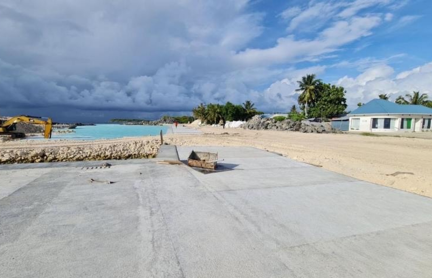 ނެއްލައިދޫ ބަނދަރު: މި މަޝްރޫއުގެ 70 ޕަސެންޓު ނިމިފައިވާ ކަމަށް އެމްޓީސީސީން ބުނޭ-- ފޮޓޯ: އެމްޓީސީސީ