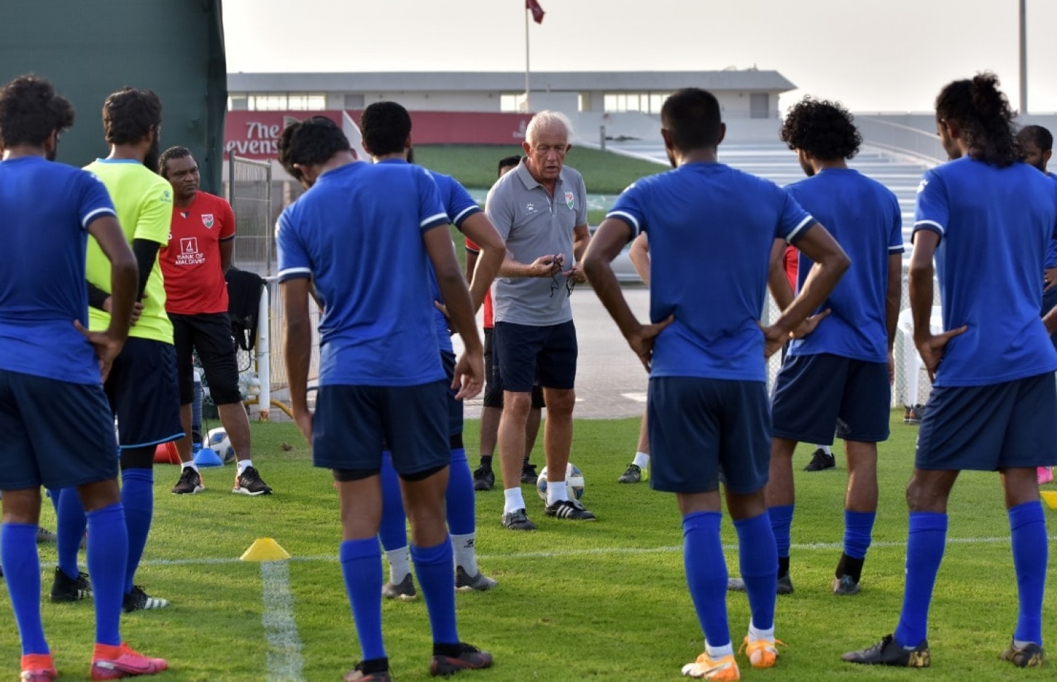 ދުބާއީގައި ކުރިއަށް ގެންދިޔަ ގައުމީ ޓީމުގެ ޓްރޭނިންގެ ތެރެއިން ---- ފައިލް ފޮޓޯ: އެފްއެއެމް