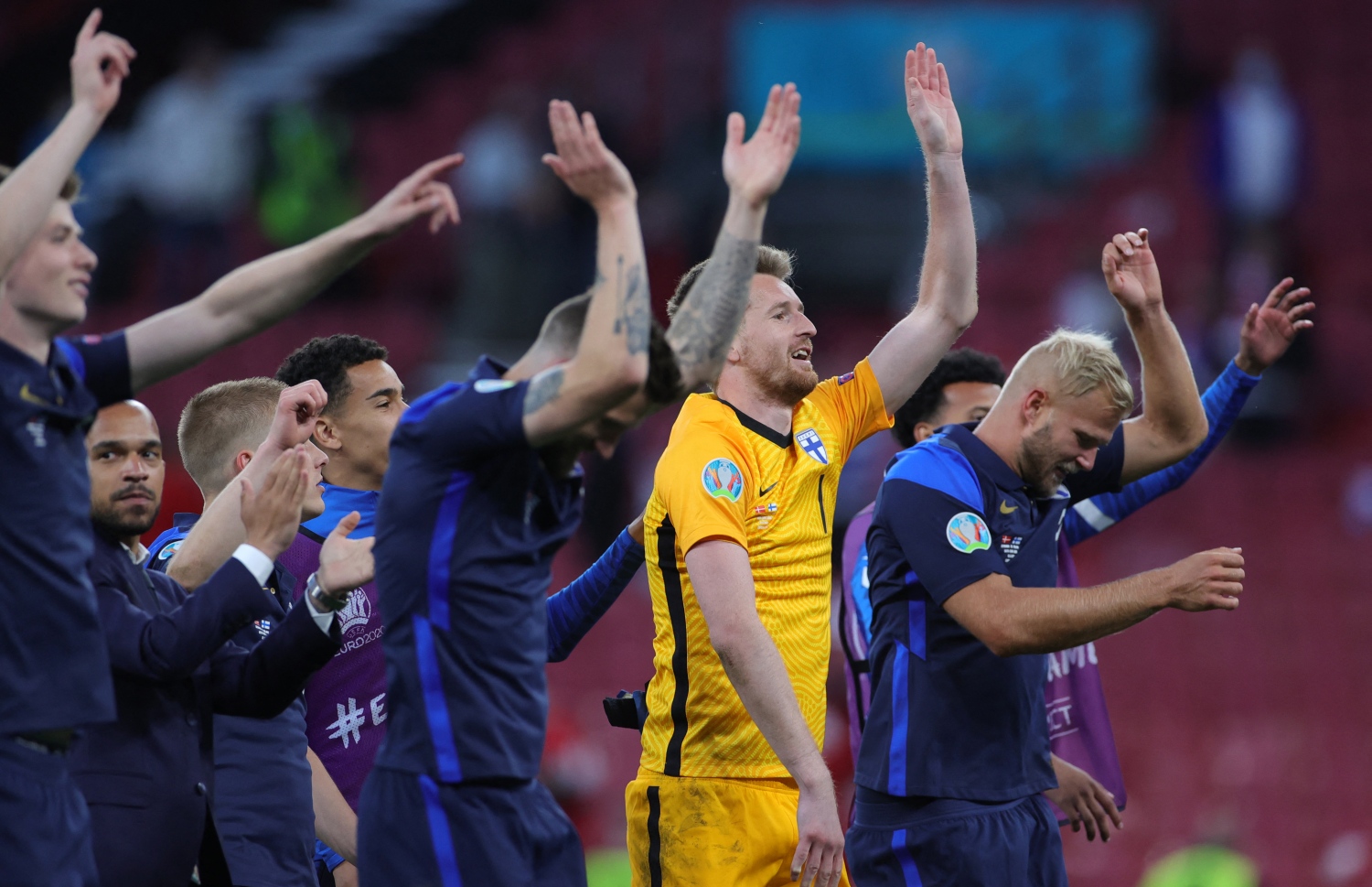 ފިންލެންޑްގެ ކުޅުންތެރިން އުފާފާޅުކުރަނީ. -- ފޮޓޯ / އޭއެފްޕީ