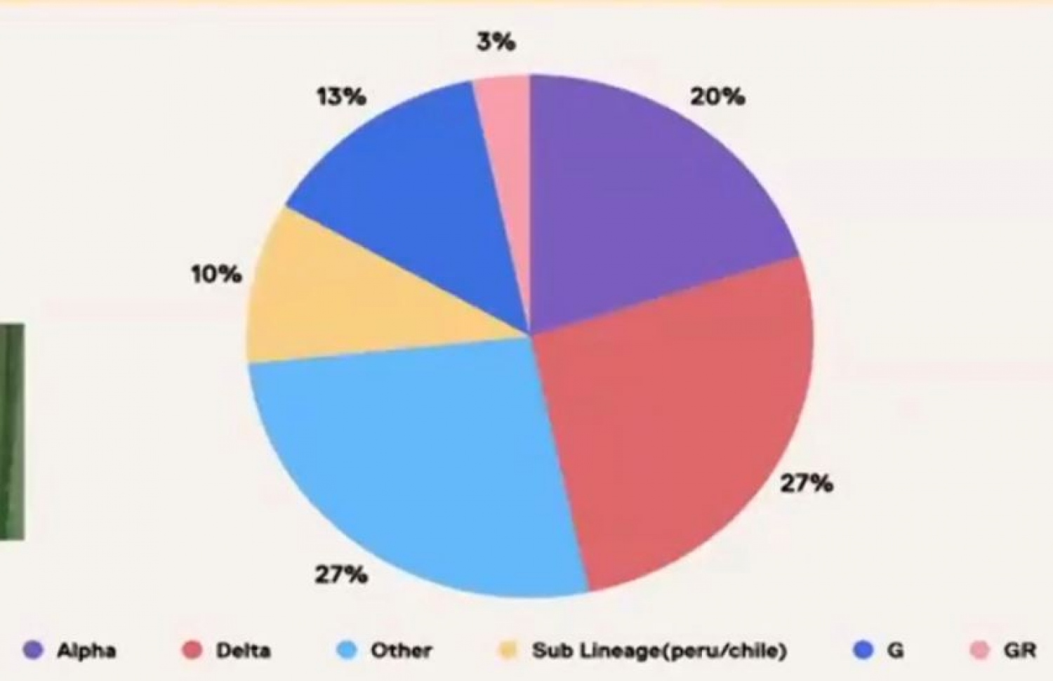 ރާއްޖެއިން ބޭރަށް ފޮނުވި ސާމްޕަލްތަކުން ފެނުނު ކޮވިޑް ވޭރިއަންޓުތަކުގެ ޕަސެންޓޭޖު --