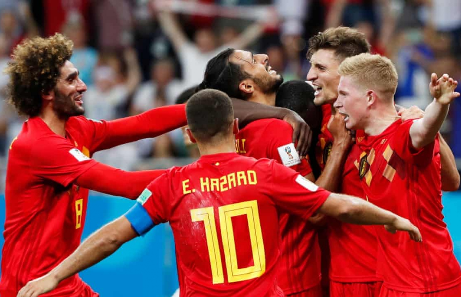 ބެލްޖިއަމްގެ ކުޅުންތެރިން މެޗުގައި އުފާފާޅު ކުރަނީ --- ފޮޓޯ: އީޕީއޭ