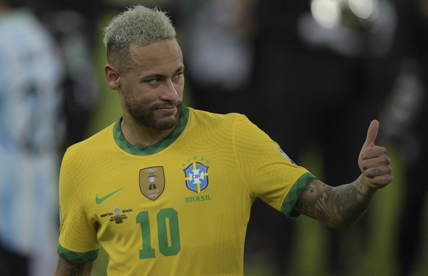 ރިއޯ ޑި ޖެނީރޯ - ޖުލައި 10، 2021: ކޮޕާ އެމެރިކާ ފައިނަލް މެޗުގައި ބްރެޒިލް ފޯވާޑް ނޭމާ: ބްރެޒިލް އަތުން 1-0 އިން މޮޅުވެ ކޮޕާ އެމެރިކާގެ ޗެމްޕިއަންކަން އާޖެންޓީނާ އިން މި ހޯދީ 28 އަހަރަށް ފަހު. --ފޮޓޯ:އޭއެފްޕީ