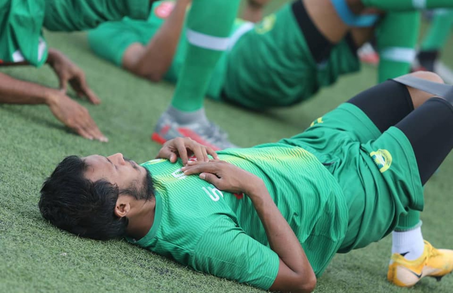 މާޒިޔާއިން ޓާފް ދަނޑުގައި ކުރިއަށް ގެންދިޔަ ޓްރޭނިން ސެޝަންގެ ތެރެއިން --- ފޮޓޯ: މާޒިޔާ