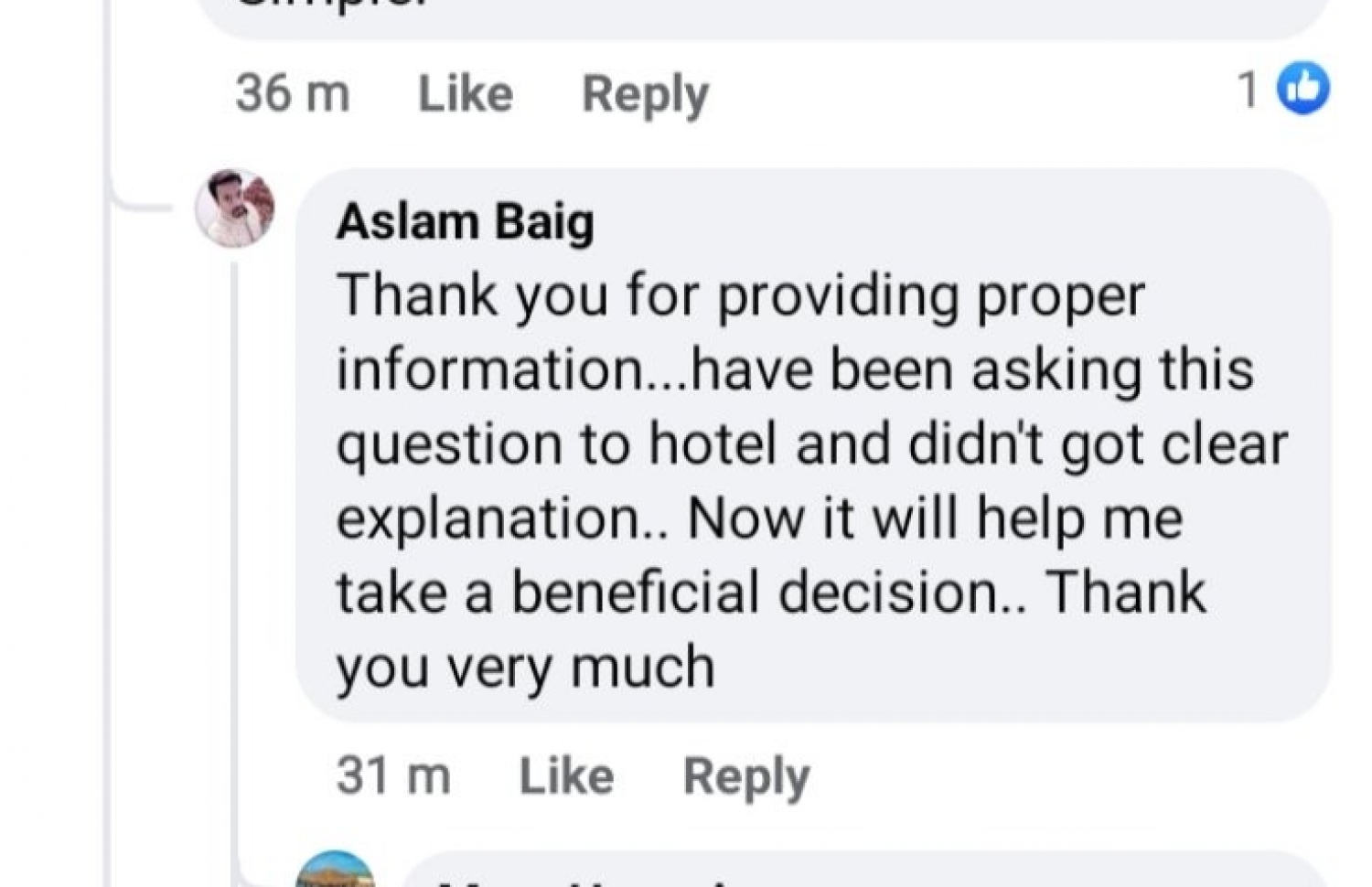 މައުލޫމާތު ނުދޭ ކަމަށް ބުނެ ޓޫރިސްޓަކު ކުރި ކޮމެންޓެއްގެ ސްކްރީޝޮޓެއް--