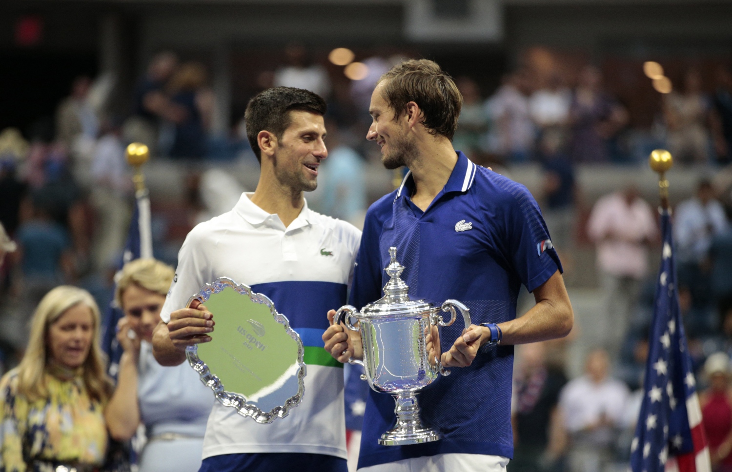 ޔޫއެސް އޯޕަން ފައިނަލަށް މެޑްވެޑޭވް އާއި ޖޮކޮވިޗް --- ފޮޓޯ: އޭއެފްޕީ