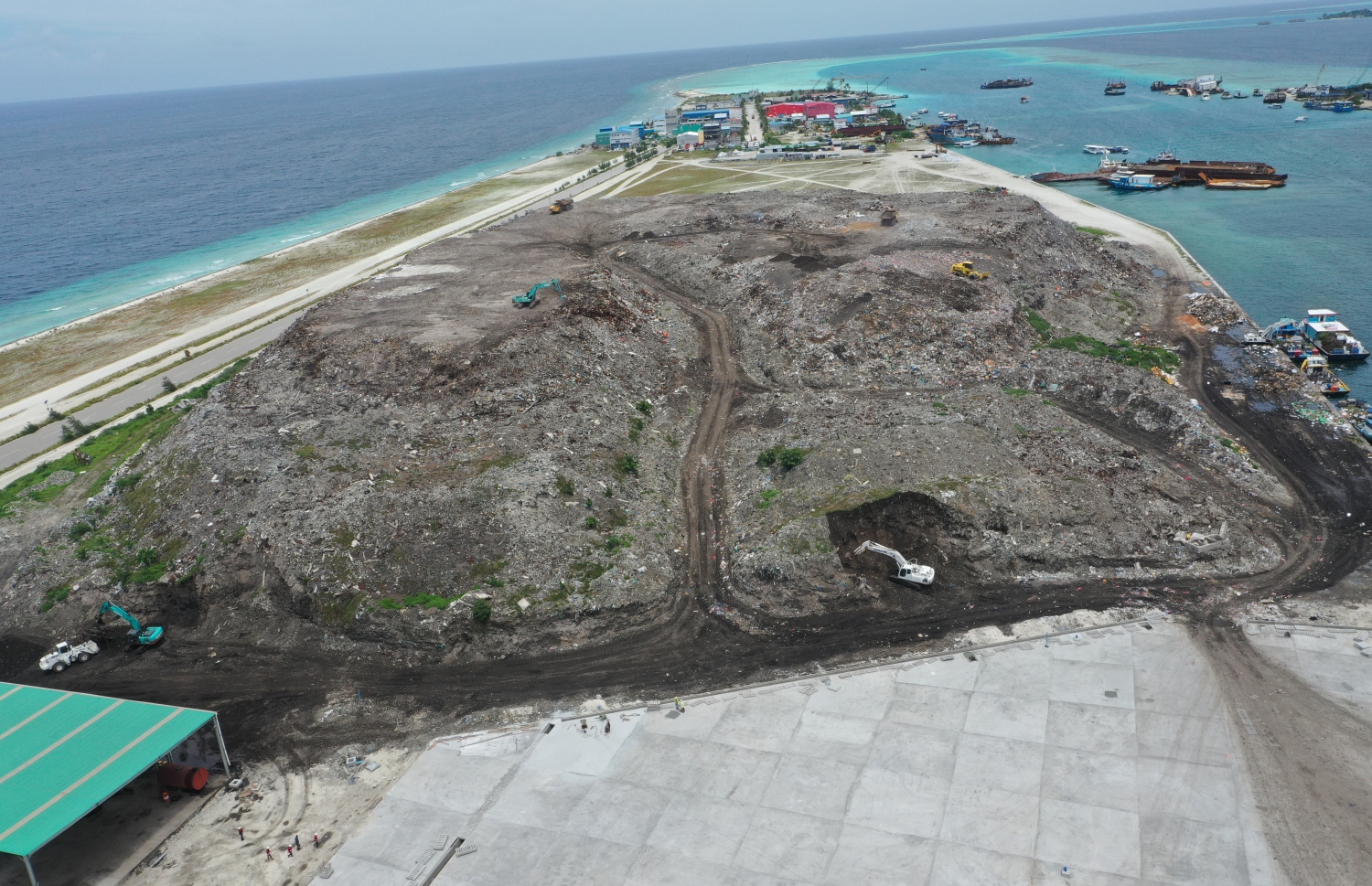 ކުނި ފަރުބަދައިން ދުން އެރުން ހުއްޓިފައި: މިތަން ކުރިއަށް އޮތް ތަނުގައި ފެންނާނީ ފެހި ސަރަހައްދެއްގެ ގޮތުގައި.