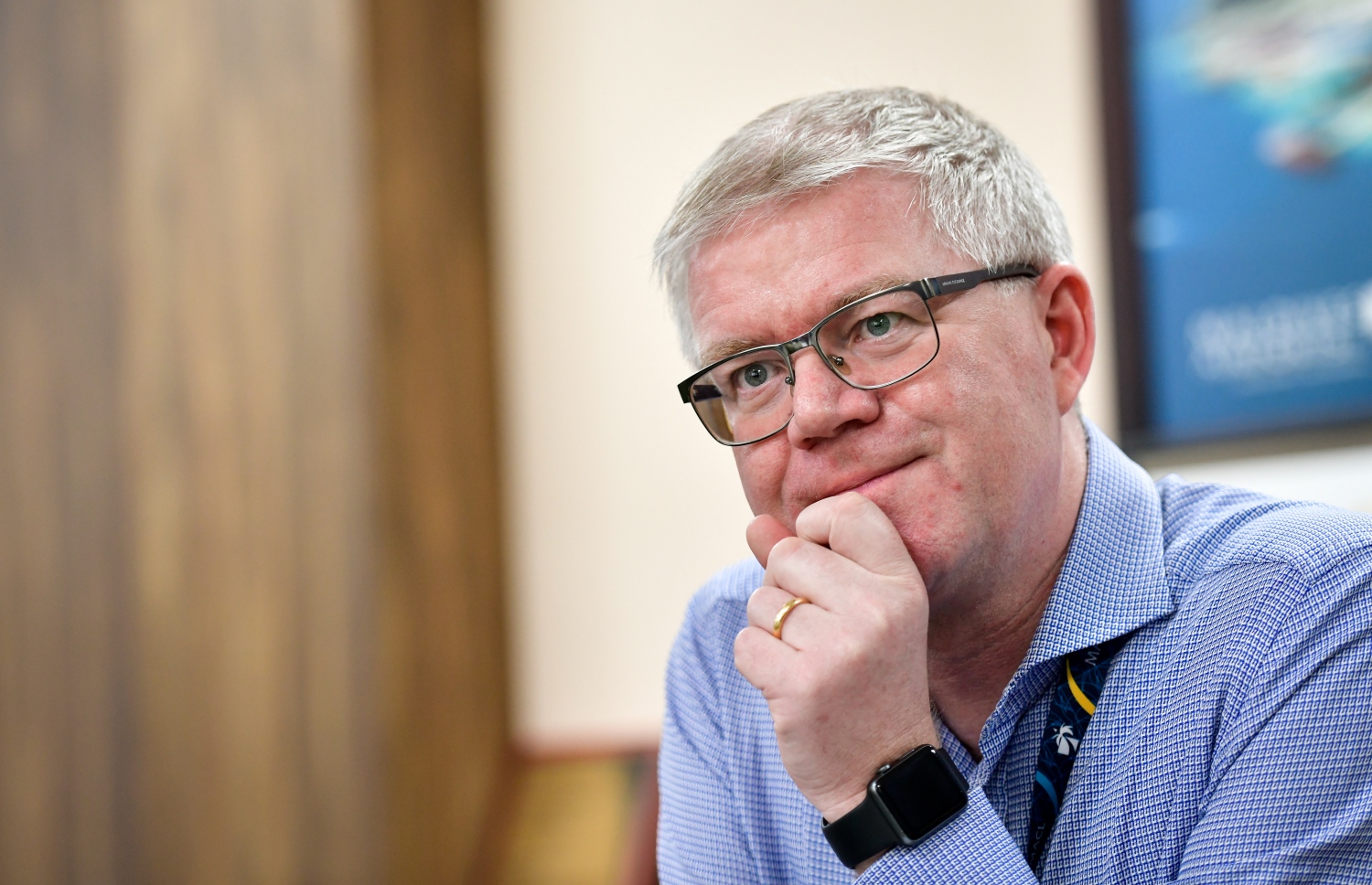 އެމްއޭސީއެލްގެ ސީއީއޯ ގޯޑަން އެންޑްރޫ ސްޓުވާޓް "މިހާރު" އަށް އިންޓަވިއު ދެއްވަނީ: ކުންފުނީގެ ލީޑަޝިޕަށް ބޭނުންވާ ގާބިލް މީހުން އުފެއްދުމުގެ މަސައްކަތް އަންނަނީ ކުރަމުން--ފޮޓޯ: ނިޝާން އަލީ/ މިހާރު