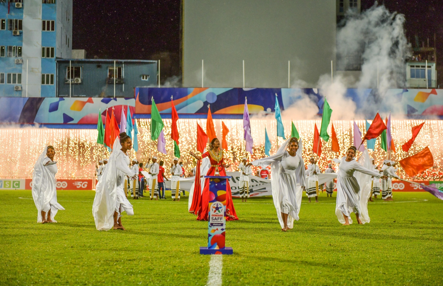 މާލެ- އޮކްޓޯބަރ 1، 2021: އުރީދޫ ސާފް ޗެމްޕިއަންޝިޕްގައި މިރޭ ރާއްޖެ އާއި ނޭޕާލް ކުޅުނު މެޗުގެ ތެރެއިން، މިމެޗު 1-0 ގެ ނަތީޖާއުކުން ކާމިޔާބުކުރީ ނޭޕާލް-. ފޮޓޯ: ނިޝާން އަލީ / މިހާރު