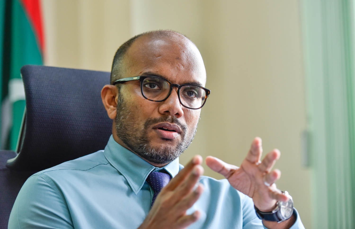 އަމީރު އިއްޔެ "މިހާރު" އާ ވާހަކަ ދައްކަވަނީ -- ފޮޓޯ: މިހާރު