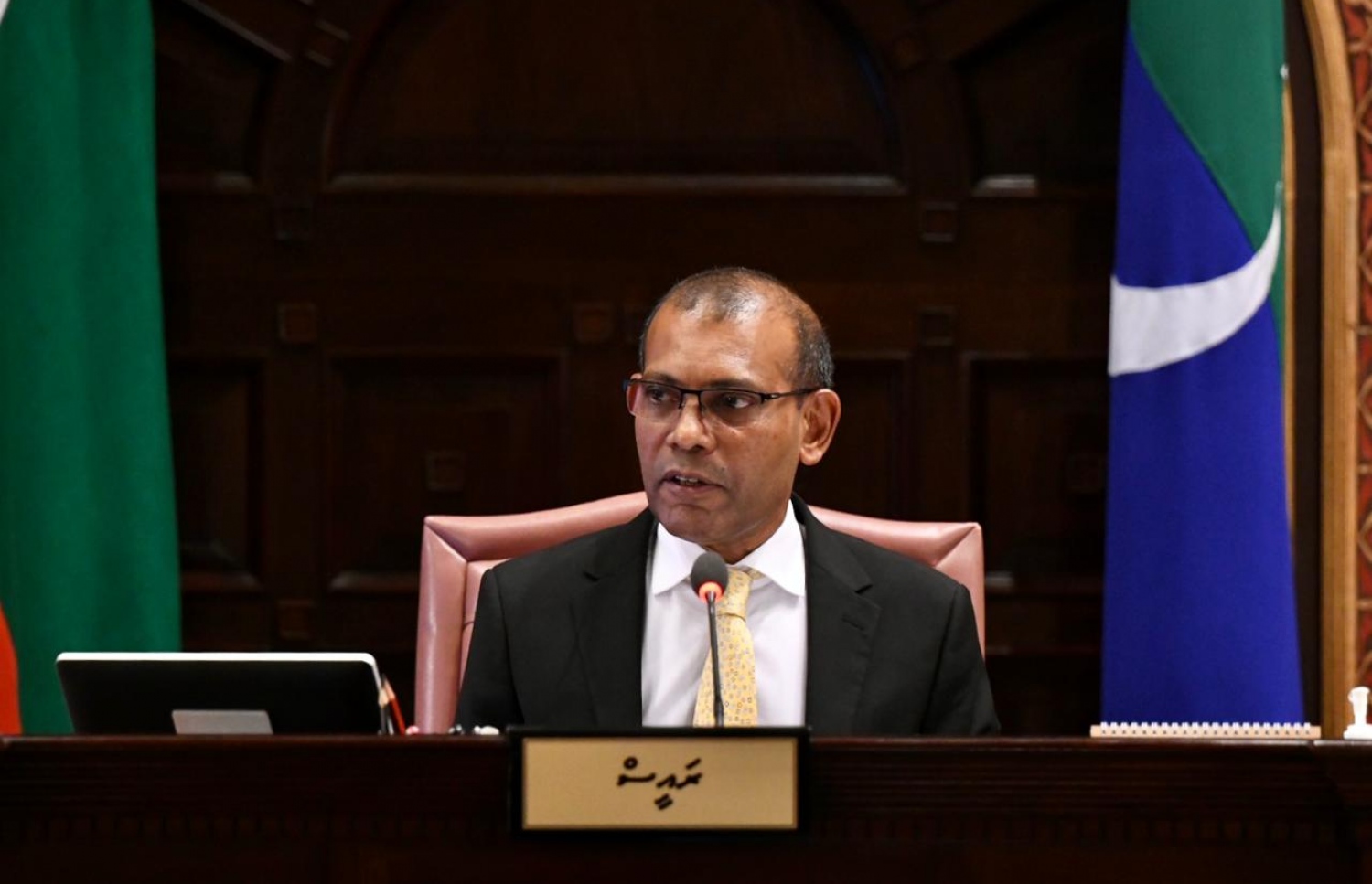 ރައީސް ނަޝީދު މިއަދުގެ މަޖިލީހުގެ ރިޔާސަތުގައި: ފޮޓޯ/ މަޖިލިސް