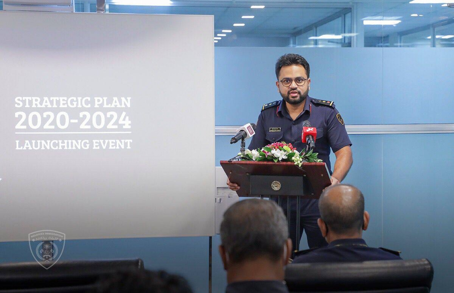 އިމިގްރޭޝަންގެ ކޮންޓްރޯލާ ޖެނެރަލް މުހައްމަދު އަހްމަދު ހުސެއިން (ހަނަފީ).-- ފައިލް ފޮޓޯ: އިމިގްރޭޝަން