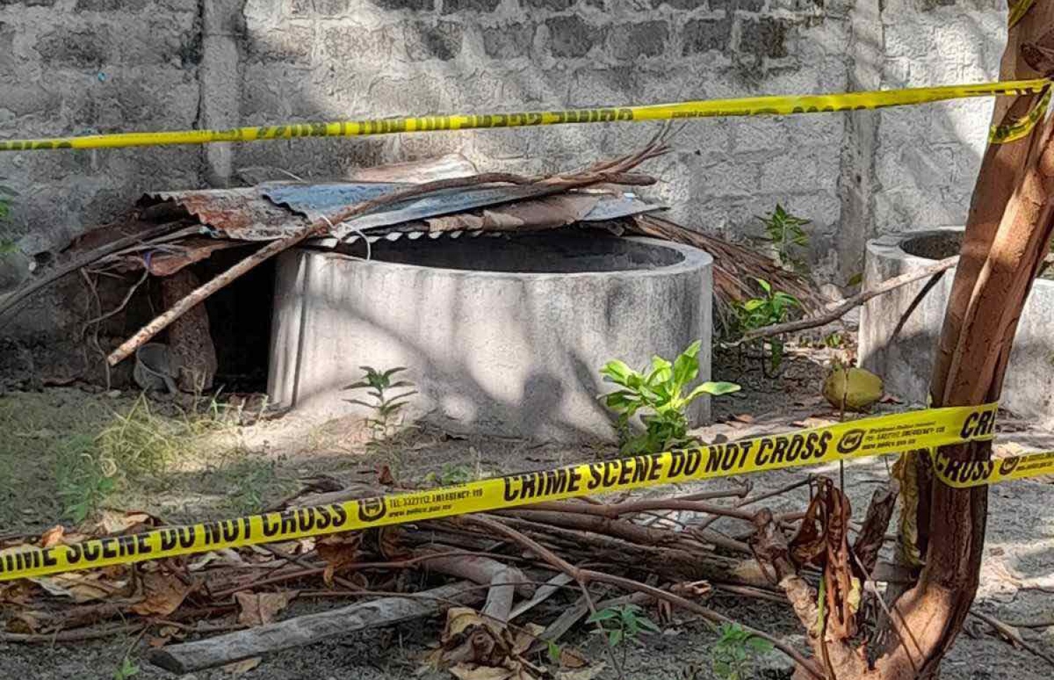 ދަނގެތީގައި މަރާލައި މީހަކު ވައްޓާލާފައި އޮތް ވަޅު. -- ފޮޓޯ: މިހާރު