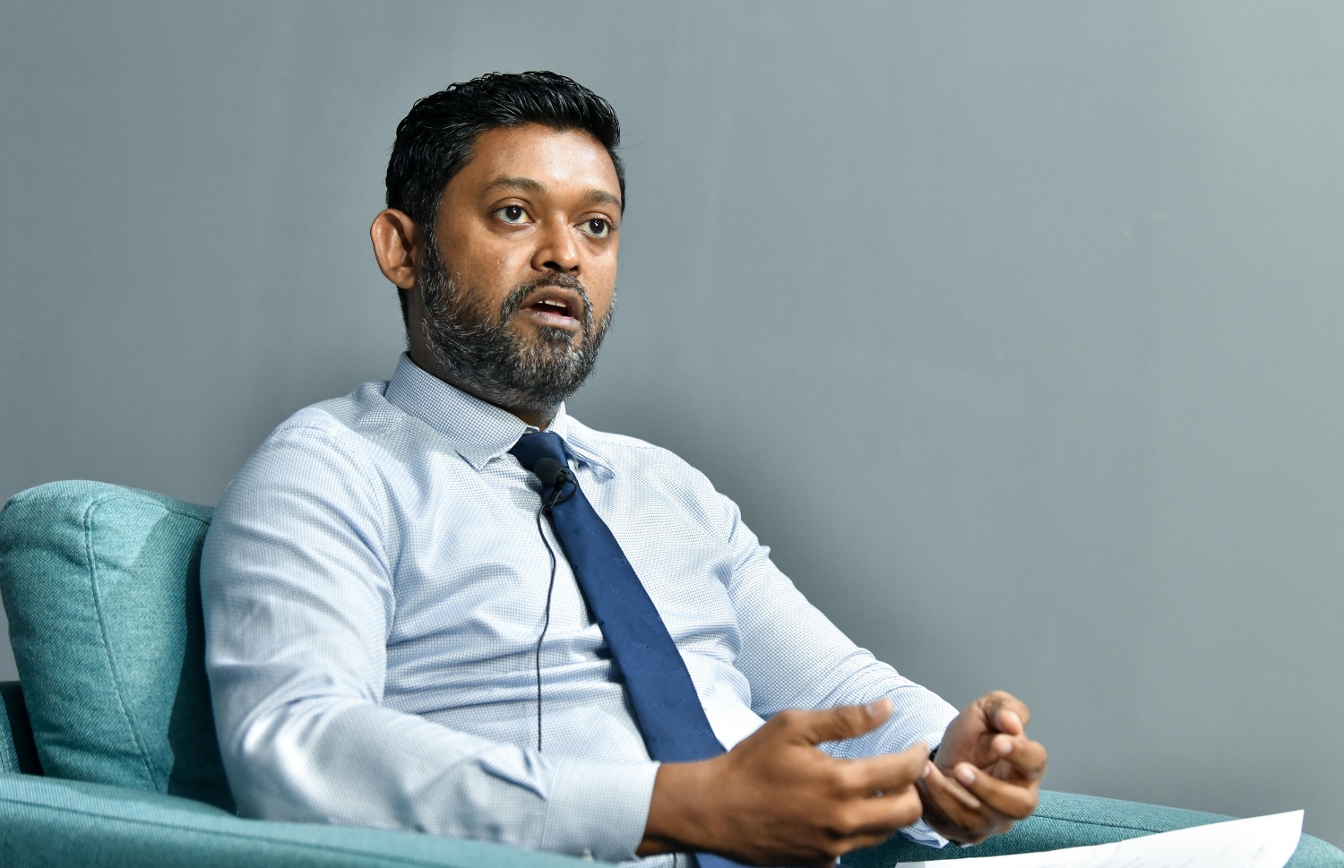 ލޫތު "މިހާރު" އަށް އިންޓަވިއު ދެއްވަނީ-- ފޮޓޯ: ނިޝާން އަލީ/މިހާރު