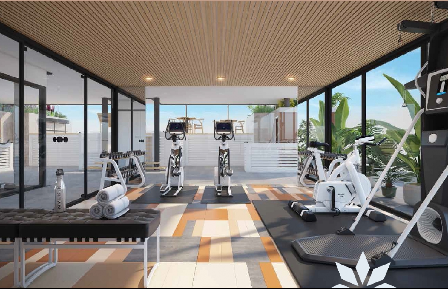 ސޮލިޓެއާގައި އަޅާ ޖިމްގެ ކުރެހުމެއް. އެ އިމާރާތަކީ ލަގްޒަރީ އެޕާޓްމެންޓްތަކެއް--ފޮޓޯ:ސެންޑަލް މޮރިޝަސް