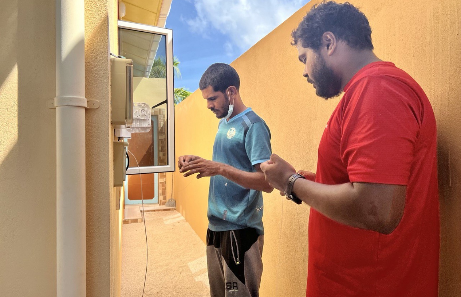 ހޯމް ސްޓޭ ޓޫރިޒަމް ފެށުމަށް މޫރިތި ގޭ ތައްޔާރުވަނީ.-- ފޮޓޯ: އަމާނީ އަބްދުﷲ/ މިހާރު